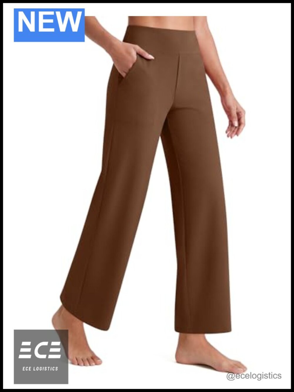 Wide Leg Ankle Pants Petite High Waist Stretch Yoga Workout Pockets